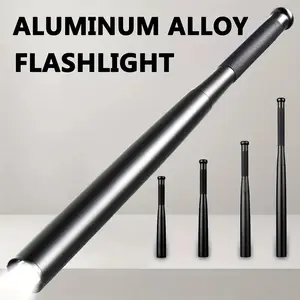 Metal Baseball Bat, 500 Lumens, High Brightness, Three Adjustable Settings, Ideal for Outdoor Adventure, Home Defense, Outdoor Dog Walking
