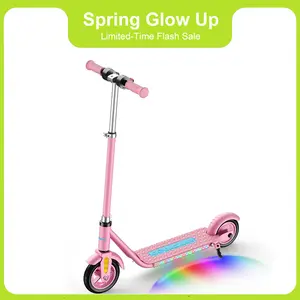 ScootHop K6 Electric Scooter for Kids Ages 6+ with LED Display, Colorful Lights, Bluetooth Music Speaker, 4 Height Adjustable, 150W Hub Motor, Up to 10 mph, 60 mins Ride Time, Best Gift for Boys and Girls TikTokShop