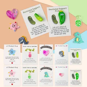 10-Piece Resin Pocket Hug Card Set - Holiday Greeting Cards, Blessing Cards, Thank You Gift for Birthdays, Festive Occasions，Holiday Gift