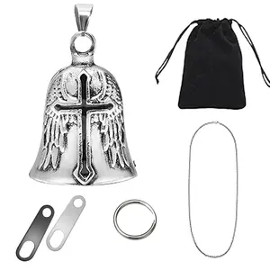 Motorcycle Bell Good Luck Keychain - Guardian Angel Bells, Biker Bell Safe Pendant Motorcycle Accessories for Men