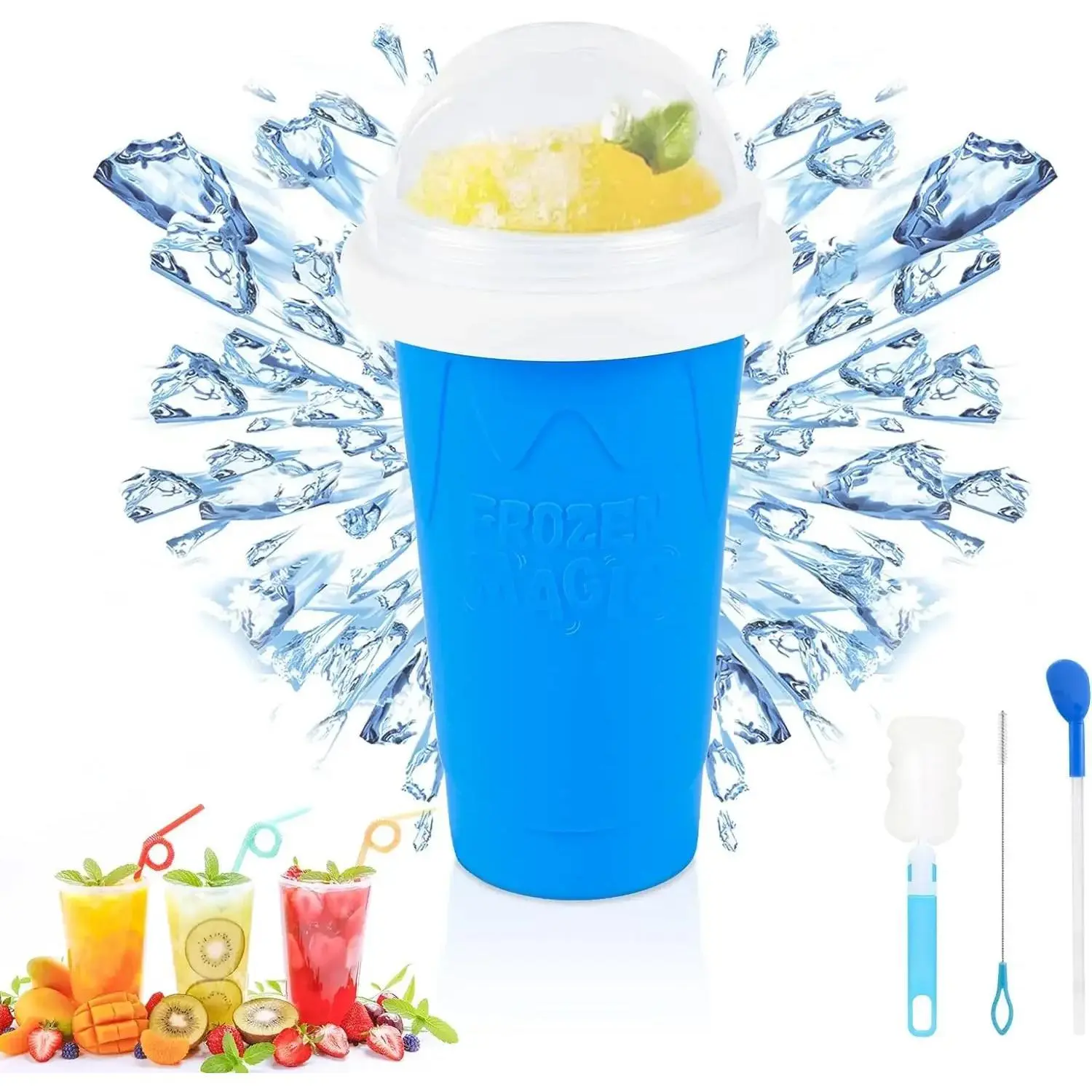 Crazy Cool! Squeeze Design Slushie Cup, Make Tasty Slushies at Home