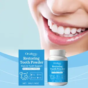 Oralhoe Freshening Tooth Powder: Daily oral hygiene, teeth whitening, gentle breath freshening powder.