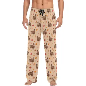 Men's Pajama Pants Soft Comfy Thanksgiving Turkey Sleep Lounge Pants Pjs Bottoms with Pockets