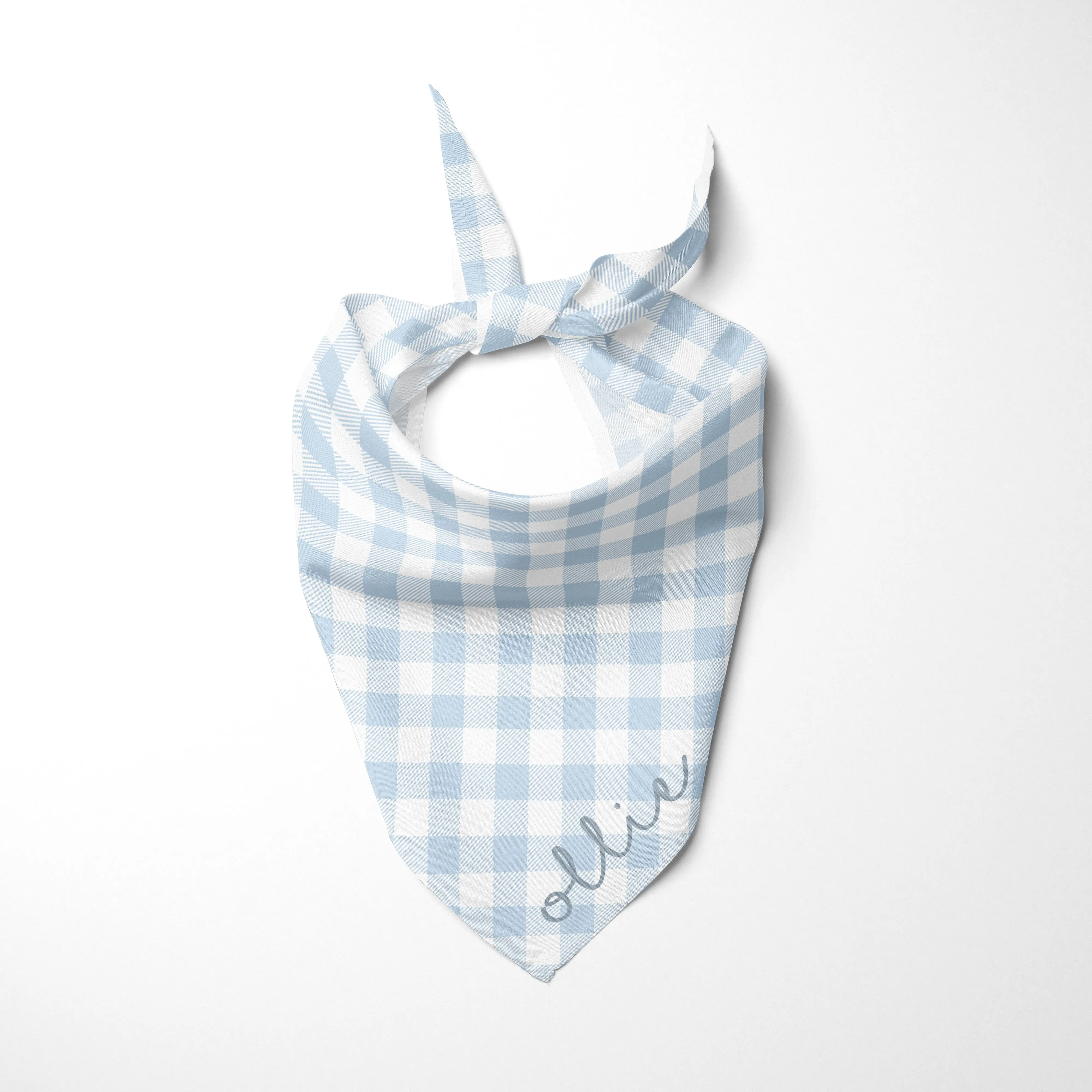 Custom Plaid Dog Bandana With Pets Name pet bandana tie on Dog Scarf Clothes