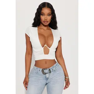 Talia Cut Out Top - White