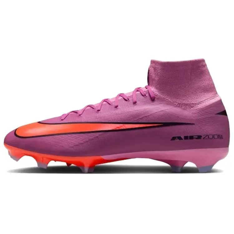 Nike Zoom Mercurial Superfly 10 Pro FG Magic Flamingo Total Crimson Comfort Soccer Cleats Unisex Black HF9433-600