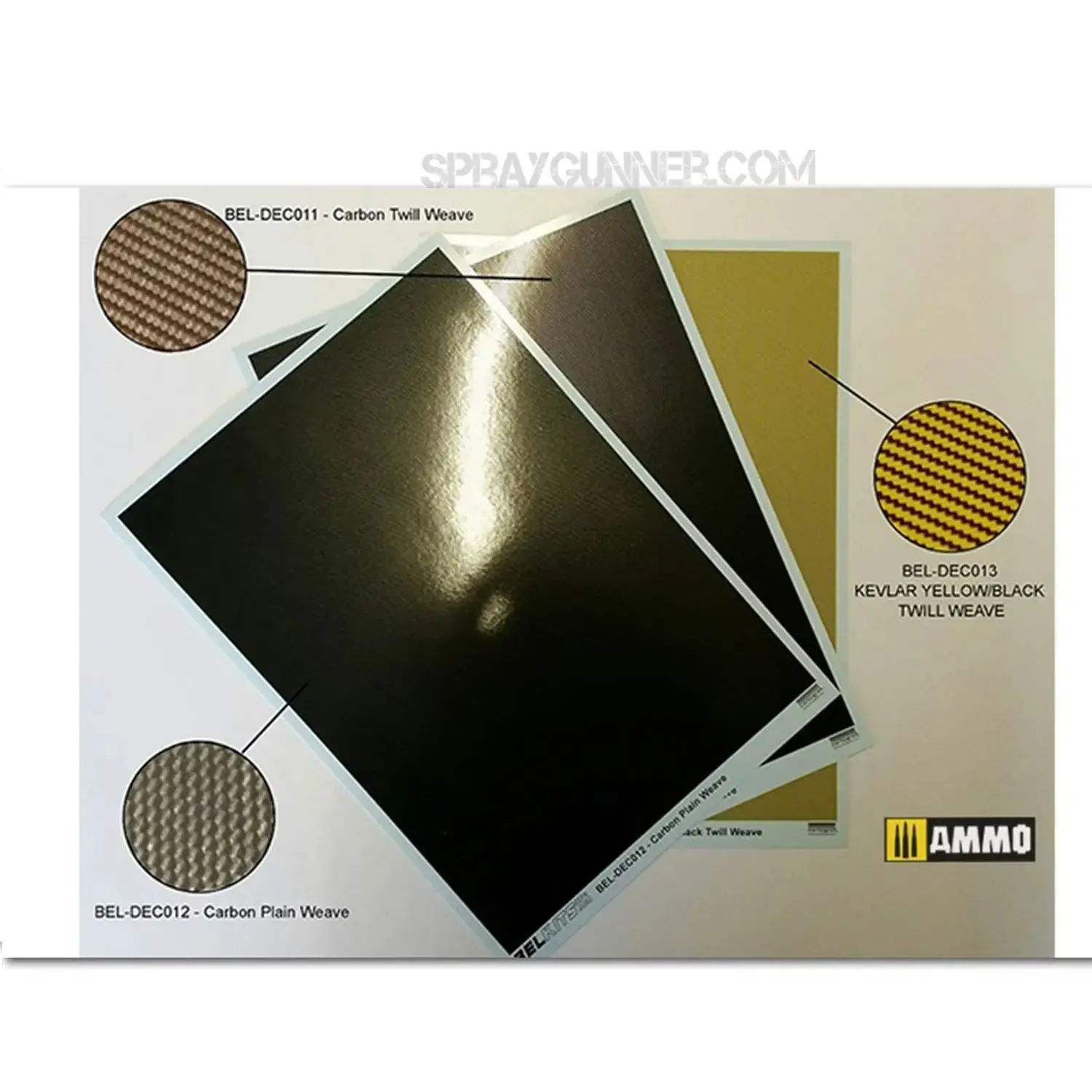 1/24 Carbon Plain Weave Decal (A5 Size Sheet)