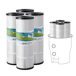 VEVOR Pool Filter Cartridge, 4x 105 Sq. Ft, Spa Hot Tub Filter Cartridge Replacement, Compatible with Pentair CCP420, Pleatco PCC80 - PAK4l, Secure for Kids Pet, Easy to CleanVEVOR Super Brand Day