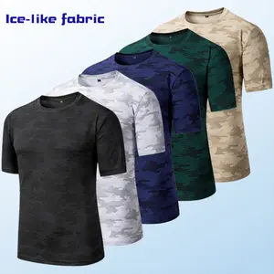 Classic Men's 5-Pack Ice Cool Camo Short Sleeve Pullover - Premium Fit Designed for Everyday Casual & Athletic Style, Soft Breathable Fabric, Variety of Styles Suitable for All Occasions in Summer