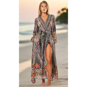 Women's Maxi Wrap Dresses for Summer Vacay
