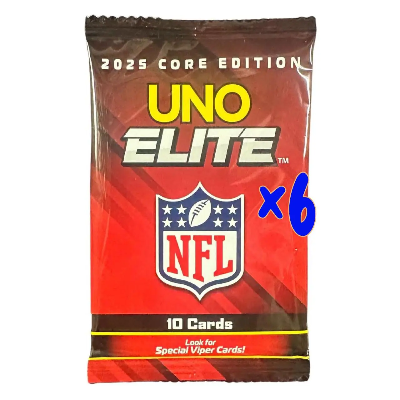 UNO: Elite NFL 2025 Core Edition Booster Pack - 6 Pack Bundle