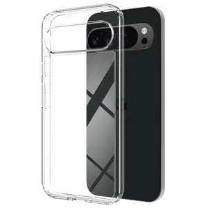 Clear Case for Google Pixel 9 / Pixel 9 Pro, Aquaflex Semi-Flexible TPU [Shock Absorbing] Transparent Phone Cover