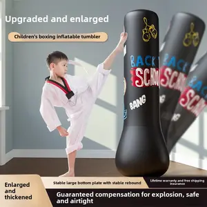 ※Children's inflatable boxing column fitness sandbag home vertical tumbler decompression sandbag Sanda training equipment boxing