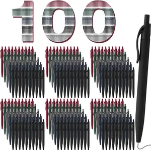 100 Pack Black Pens Bulk Retractable No Bleed Click Black Ink Smooth Writing Ballpoint Pens for School Office Supplies, 1.0mm