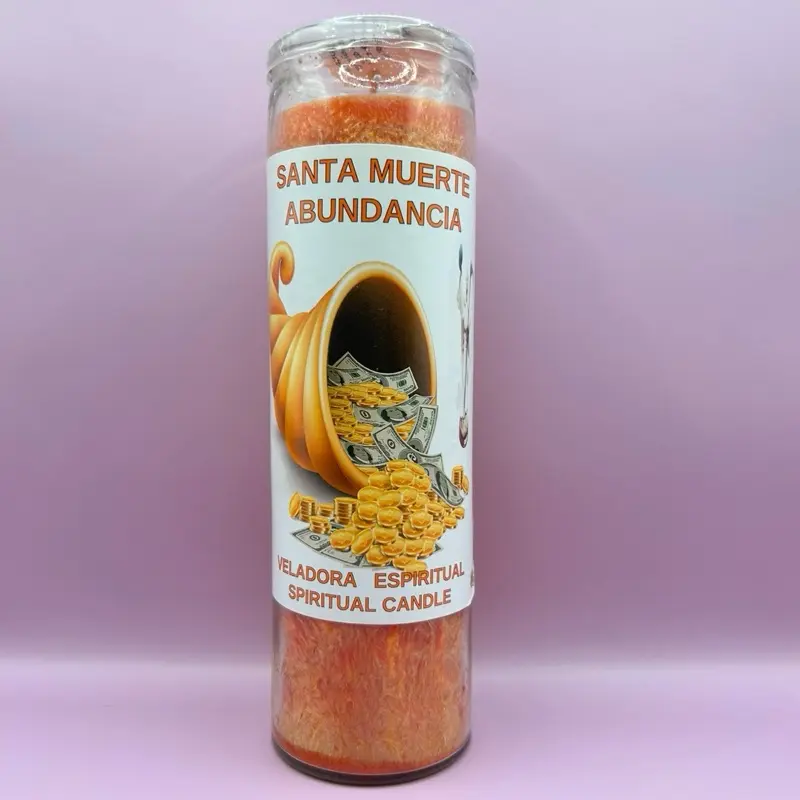 Veladora SANTA MUERTE ABUNDANCIA - Espiritual Candle Decor Aroma