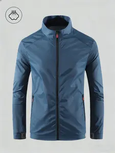 Men's Quick-Dry Sun Suit Jacket, Loose-Fit Long Sleeve Outdoor Top, Breathable Hiking Clothing for All Seasons, Casual Style