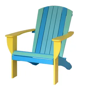 RSI RSI-AC-BG-T Riverstone Solid Cedar Adirondack Extra Wide Chair with build in bottle opener & matching folding table - Tropical Beach
