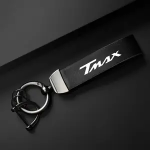 PU Leather Motorcycle Keychain Holder for Yamaha TMAX 530/500/560, Durable Key Ring for Bikers, Stylish and Functional Gift