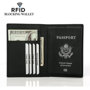 RFID Shielded Passport Wallet – Waterproof PU Travel Organizer