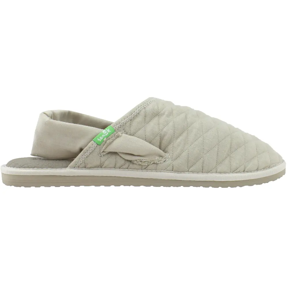Sanuk Womens Yoga Cruz Quilted Sling Back Flats Casual - Beige