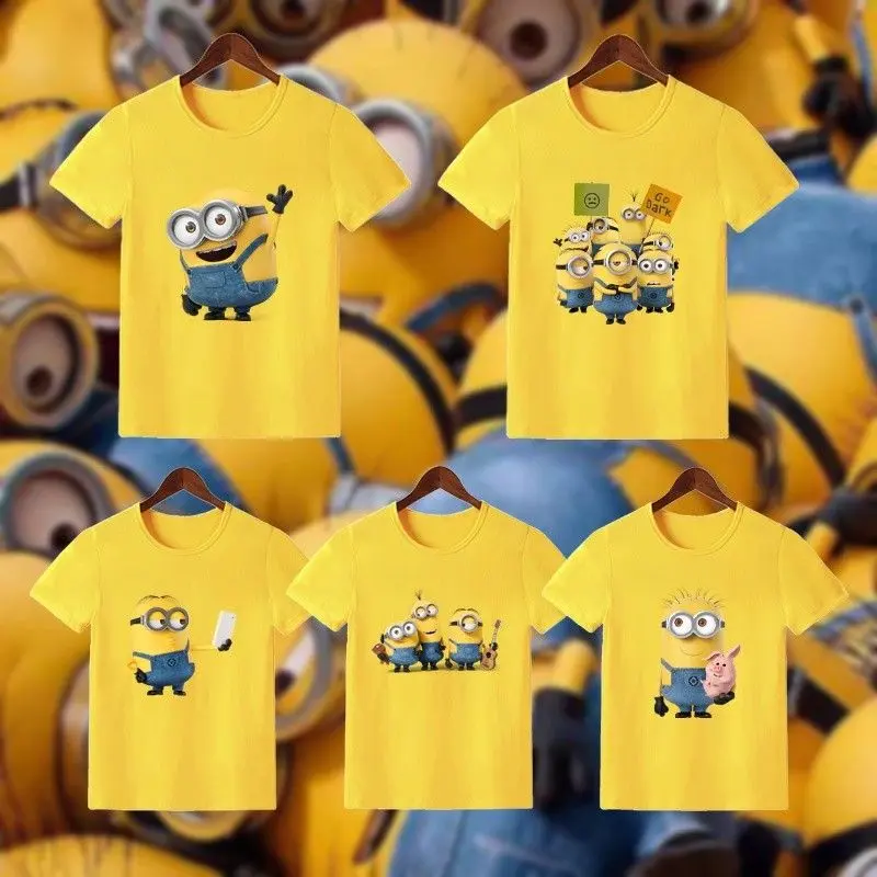 [FREESHIP] Minions Cartoon T-shirt, Funny Movie Character Tee, Cartoon Shirt, Y2K Streetwear T-Shirt, Unisex Crew Neck, Casual Unisex T-Shirt, Soft Comfortable Short Sleeve, Unisex Adult
