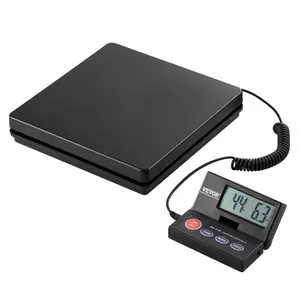 【FathersDayGift】VEVOR Digital Shipping Scale,  , 110 lbs x 0.07 oz. Heavy Duty Postal Scale with Timer, Tare, Hold Function, 90° Foldable LCD Screen Package Scale for Laggage, Home, Post Office, AC/DC Powered, FCC Liste