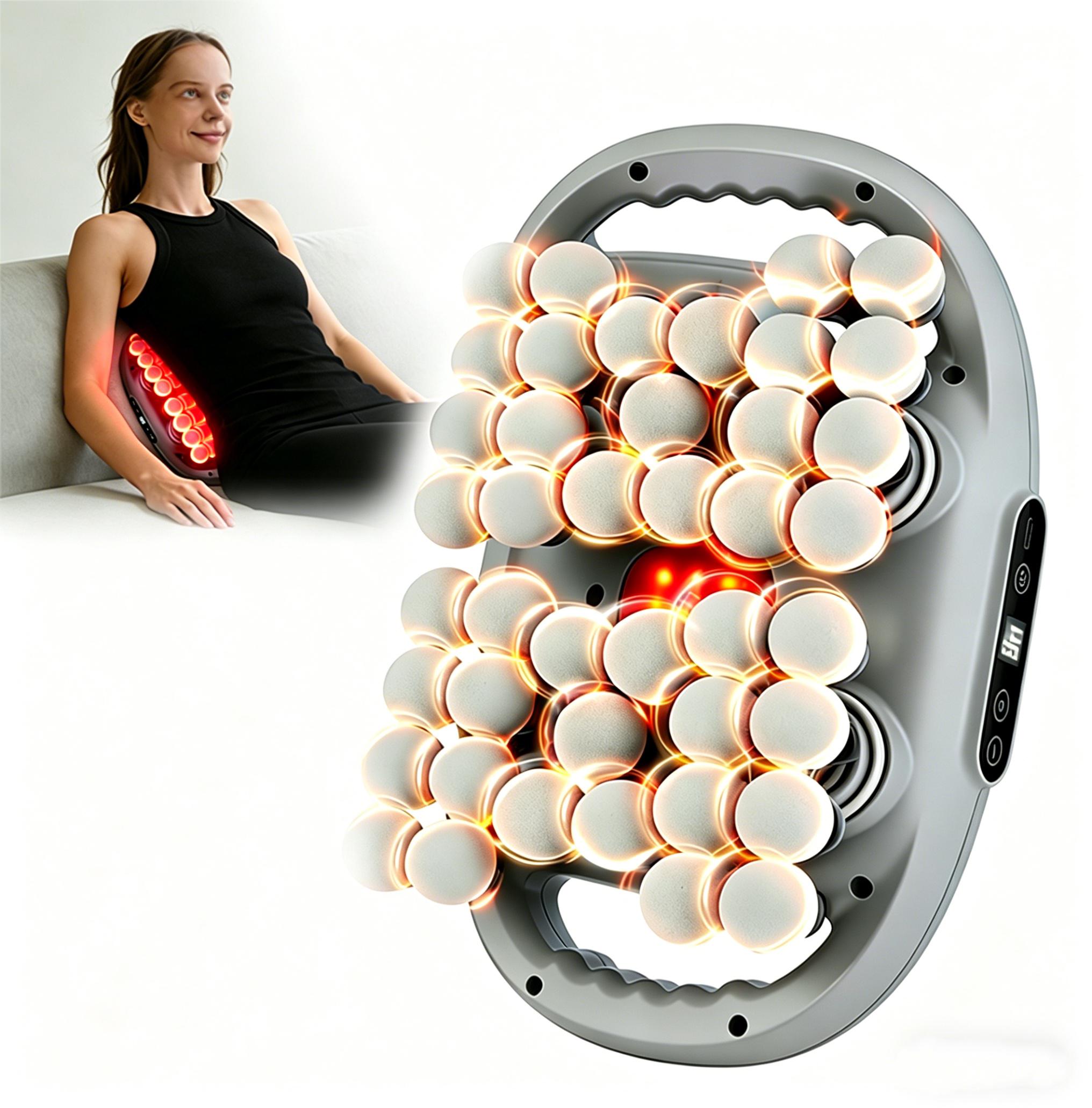 High-Quality 42/12-head Massage Gun with multiple Modes, Deep Tissue Percussion Massager for Back Shoulders Legs and Foot Pain Relief Quiet Muscle Massage Gun with Red Light Therapy Adjustable Daily Use Ideal Gift for Friends & Family