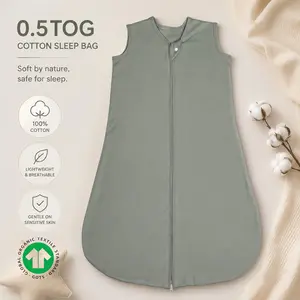 100% Cotton 0.5 TOG Baby Sleep Sack, Cozy Mother’s Day Gift for New Moms, Enables Sweet Baby Rest for Outdoor Use