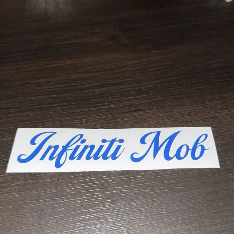 Infiniti Mob Classic M2 Font Decal for VQ Lovers - High-Quality Car Sticker