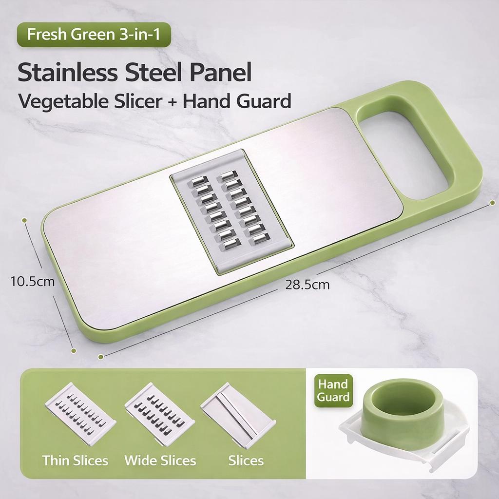 Multi-functional vegetable slicer with grater,adjustable stainless steel blades,comfortable handle,safety features,easy to clean,carrot grater,cabbage shredder,cucumber slicer, kitchen utensils