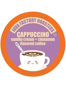 Two Rivers Coffee Java Factory Cappuccino Flavored Coffee K-Cups 40-Count