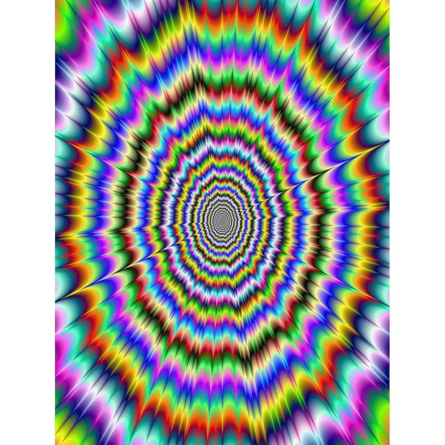 Trendy Poster Trippy Optical Illusion Magic Mushroom Pulse Poster Wall Art Decor Print | 12x16 | Cool High Hippie Weed Posters & Pictures Artwork Gifts for Bedroom Walls Decoration Photo Cotton Painting Ornaments Artistic