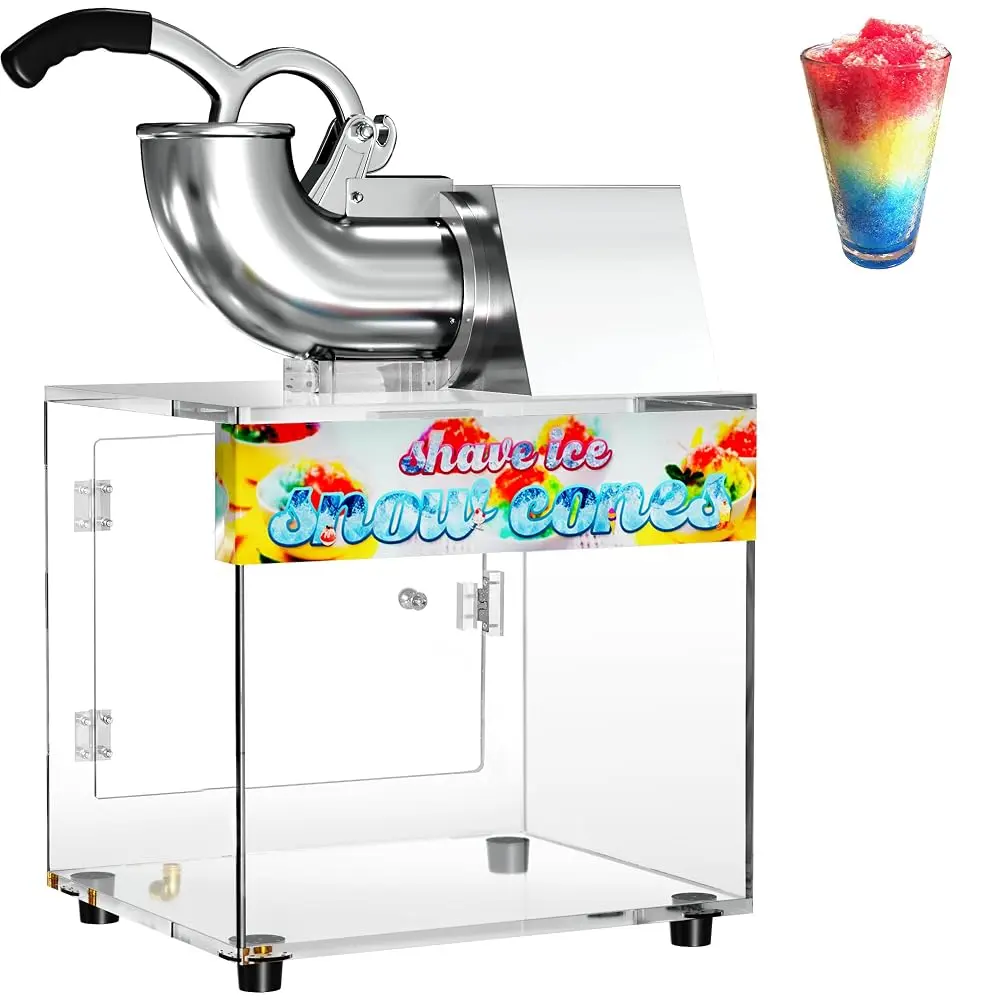 Commercial Snow Cone Machine - 48L Commercial Shaved Ice Machine for Snow Cones, 300W Electric Fluffy Snow Cone Maker for Party, Suitable for Party Activities, Family Gatherings, Sale