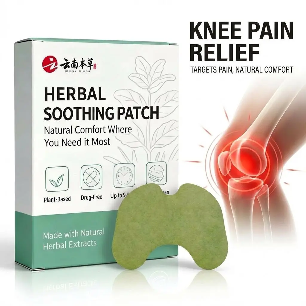 Herbal Knee Pain Relief Patch – Fast Acting Arthritis & Joint Pain Therapy – Soothes Knee, Ankle, Shoulder & Back Discomfort – Natural Ingredients, Easy Apply for Home, Work, Sports