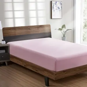 Queen Fitted Sheet Only - Hotel Quality Fitted Sheet Queen Size - Ultra Soft & Breathable - Brushed Microfiber - Deep Pocket - Cooling Fitted Sheets for Queen Size Bed (Dusty Pink)