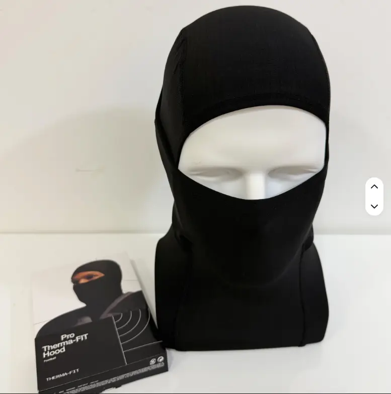 Black Balaclava with White Logo for Outdoor Activities