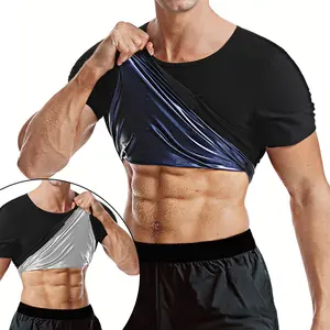 Men's Sports Shaping Sweatshirt, Sauna Suit, Fitness Training Wear, Tight-Fitting Compression T-Shirt, Workout Top, Breathable Moisture-Wicking