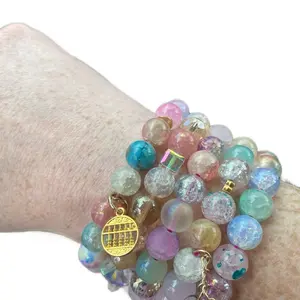 1pc Colorful Glass Beaded Stretchy Bracelet | Mothers Day Gift | Pick on LIVE Bracelet | One-of-a-Kind Bracelet