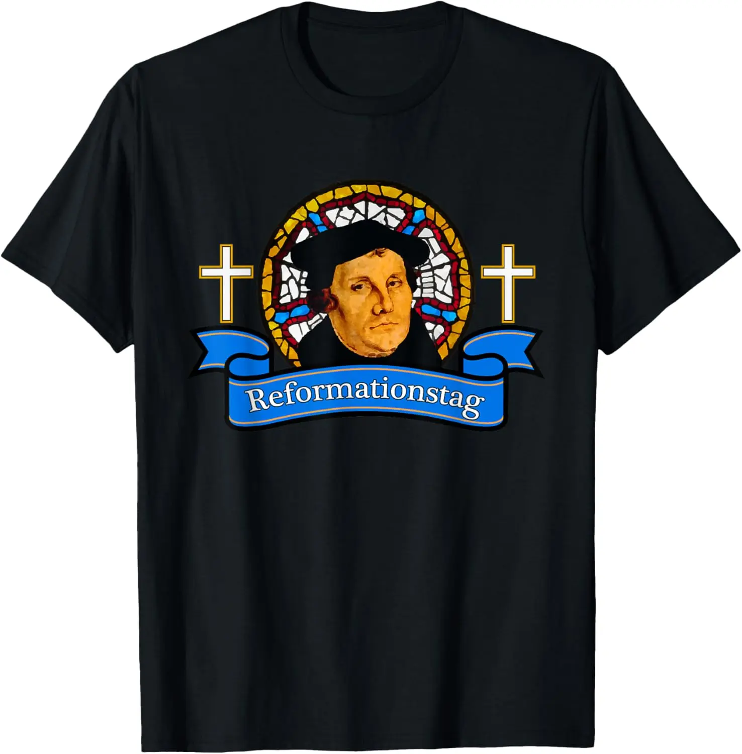 Reformation Reformation Day Martin Luther Jesus Gift T-Shirt Pure Cotton Graphic Tees Menswear Top: Gifts for Men & Women