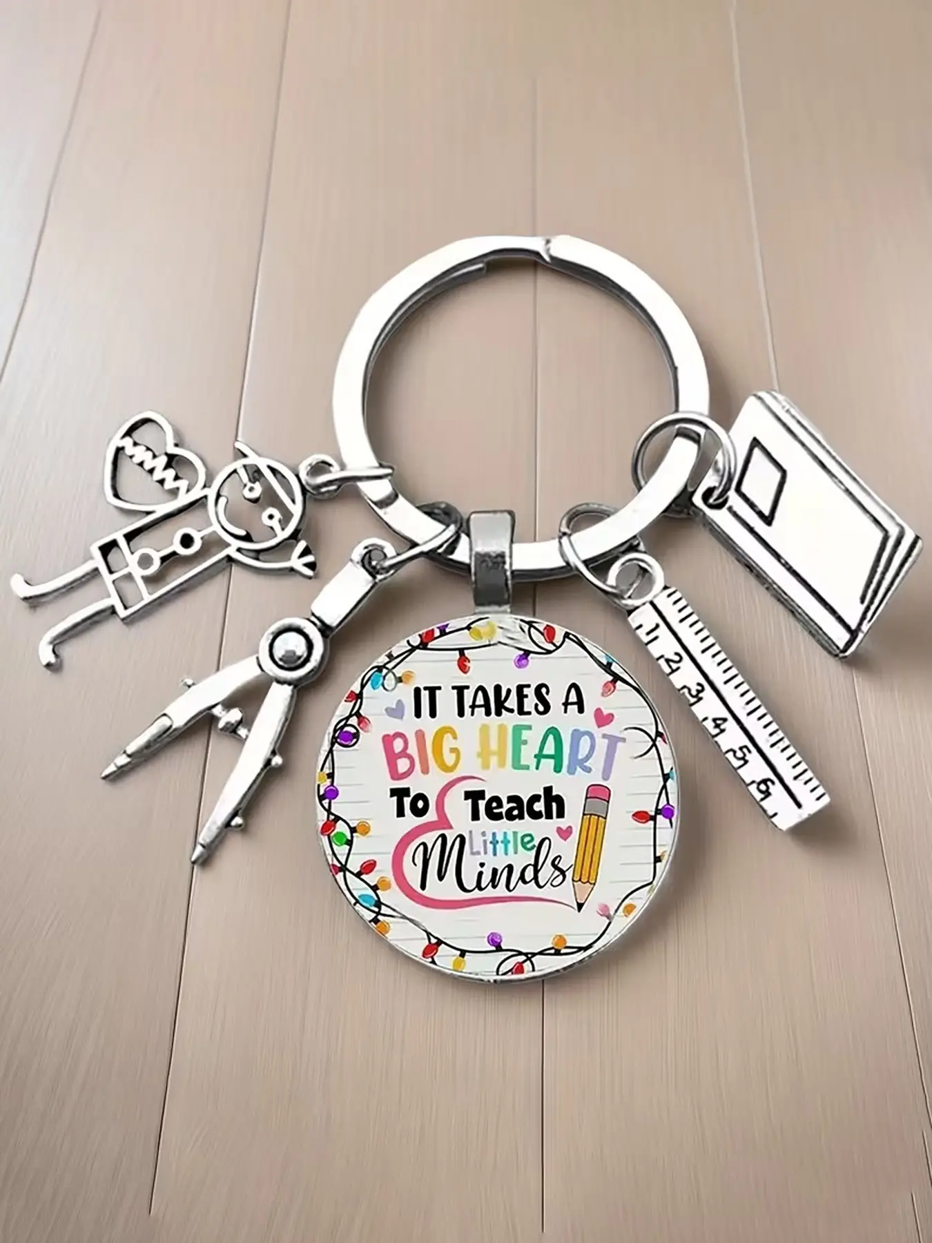Stylish Teacher Appreciation Keychain, Pencil & Inspirational Quote Design, Perfect Gift for Teachers, Graduates and Educators, Trendy Cute Keychain for Car Keys, Metal Keychains