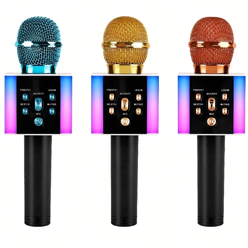 Portable Wireless Microphone - Compact Lightweight for Clear Sound Transmission, Universal for Karaoke, Recording, Live Streaming Audio Smartphone Device