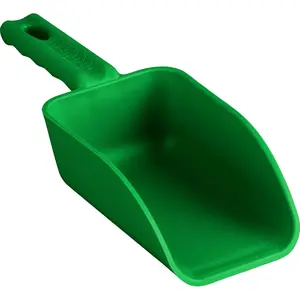 Vikan Remco 63002 Color-Coded Plastic Hand Scoop - BPA-Free Food-Safe Kitchen Utensils, Restaurant and Food Service Supplies, 16 oz, Green spoon spatula