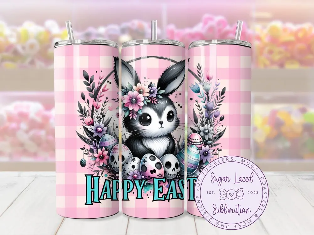 Emo Goth Easter Bunny 20oz Skinny Tumbler Easter