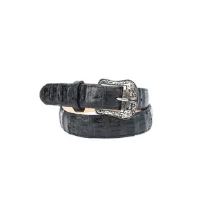TANNER MARK EXOTIC BELT Caiman Black Luxury Belt
