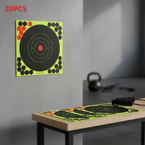 Target Sticker, 20 Counts Self Adhesive Target Sticker, Archery Target Sticker for Party Game Home Gym Decor, Shooting Target Sticker, Sports Day