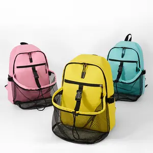 Youth Basketball Backpack with Independent Ball Compartment, Durable Anti-Theft Laptop Backpack for Boys & Girls, Large Capacity Mesh Sport Bag for Volleyball Soccer