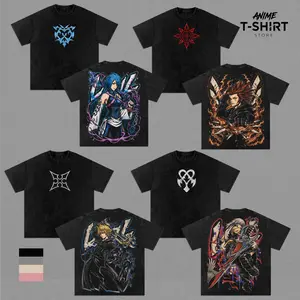 [Collection] Kingdom Hearts Vintage Wash Tee, Riku, Aqua, Axel,Roxas Game Graphic Shirt Oversized Streetwear Unisex T-Shirt Gift for Kingdom Hearts Fans