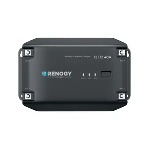 Renogy 12V 40A DC to DC Battery Charger with Bluetooth Compatibility, Multi-Stage Charging for LiFePO4, AGM, Gel and Flooded Batteries in RV, Marine and Boat