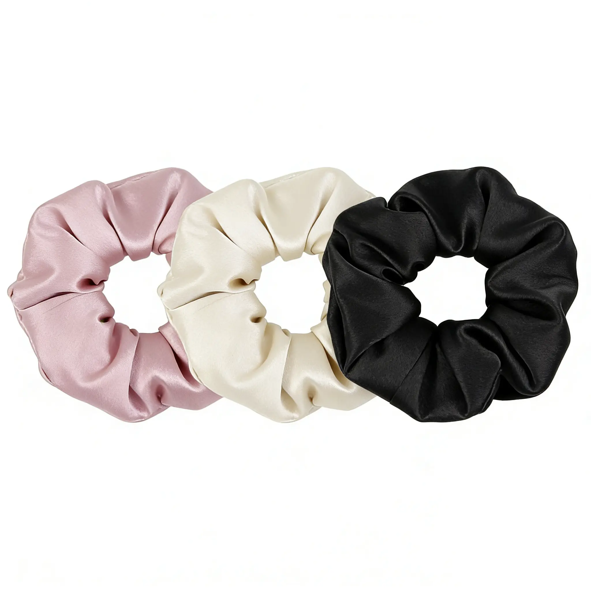 Women's 1-Pack 30 Momme 100% Mulberry Silk Scrunchie, Plain Elegant Glossy Elastic Hair Tie, Gentle No-Damage Non-Slip for Daily Ponytail Hairstyles, Cooking, Birthday Gifting