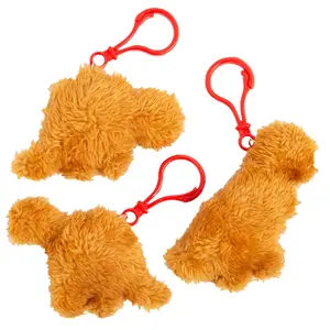2 1/2" – 3" Dino Chicken Nugget Backpack Clip Keychains - 12 Pc.